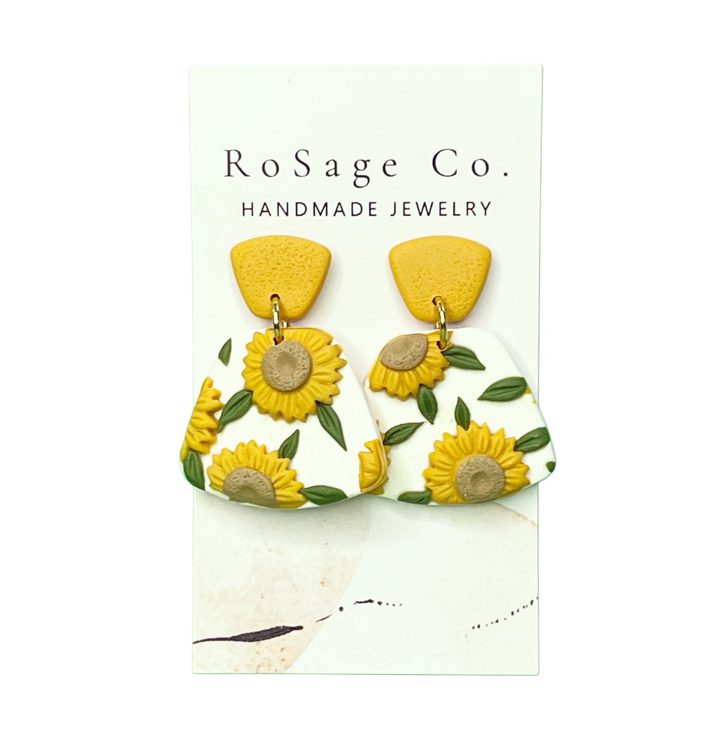 Yellow Sunflower Earrings