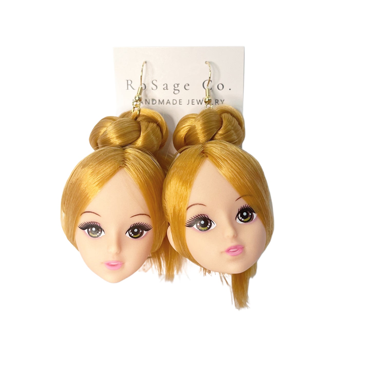 Red Headed Doll Head Earrings