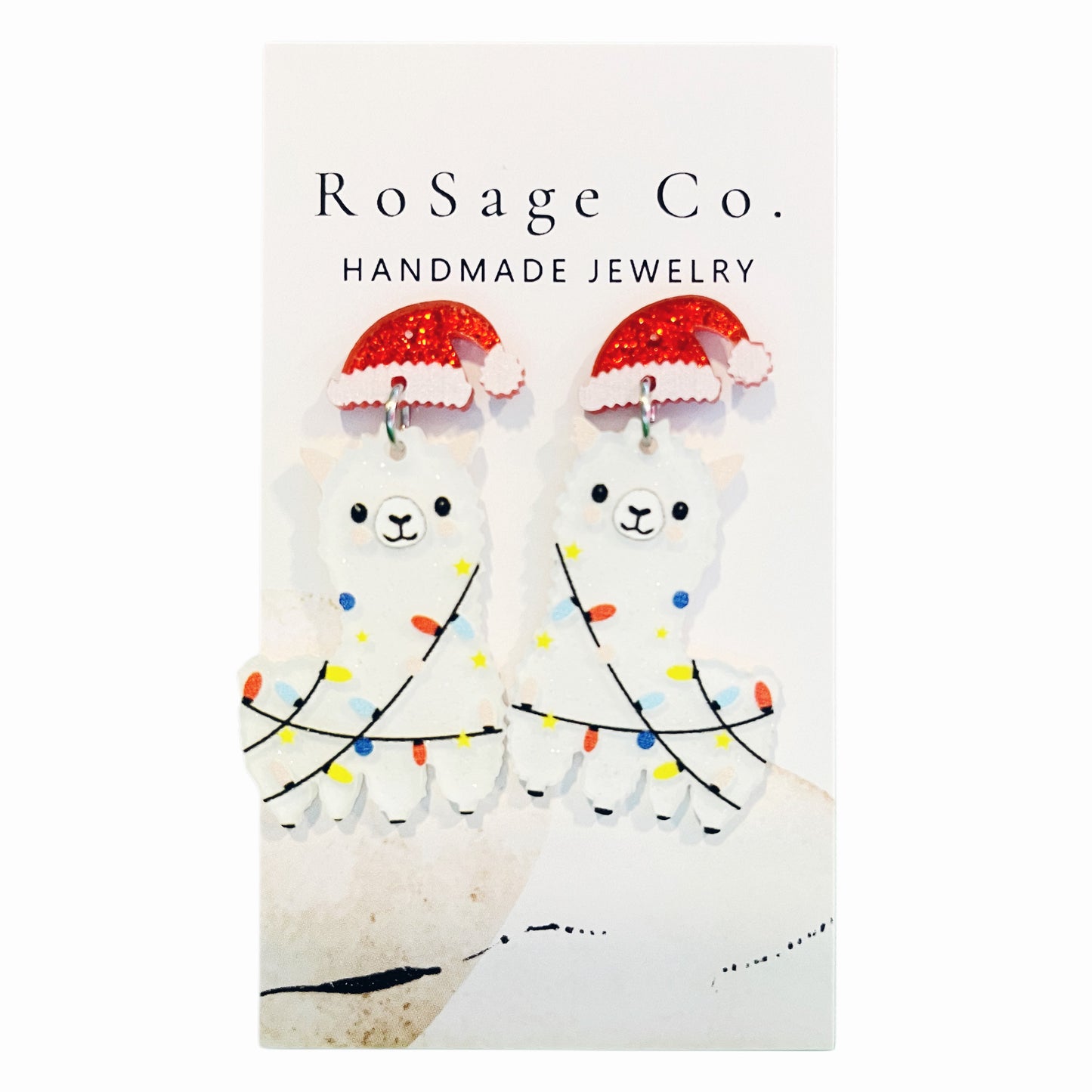 Christmas Llama Earrings