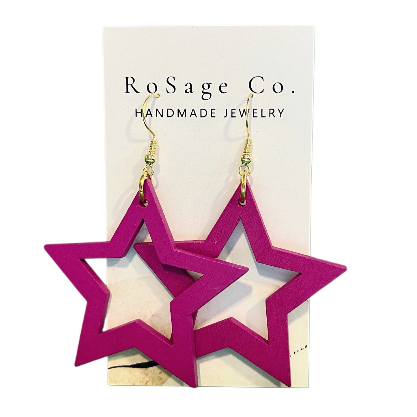 Large Purple Star Earring