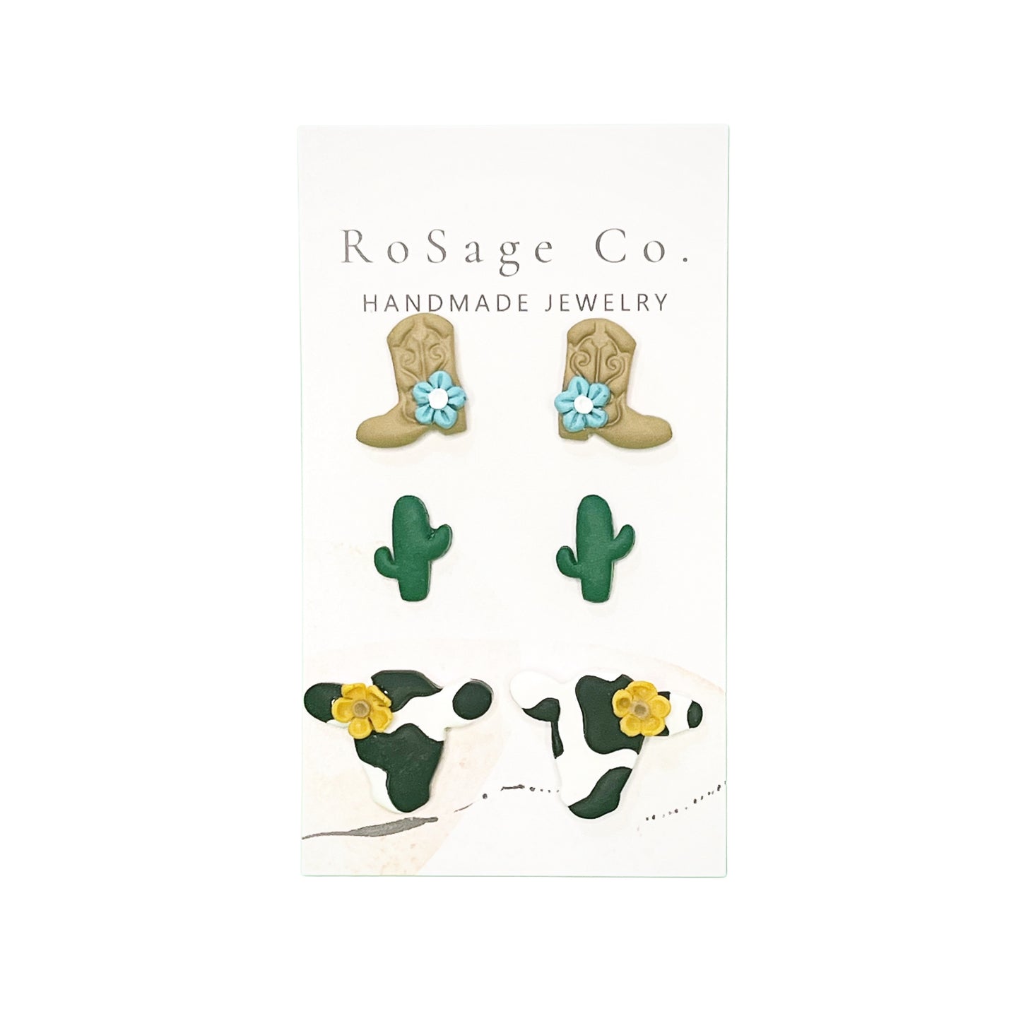 Rodeo Stud Pack Clay Earrings