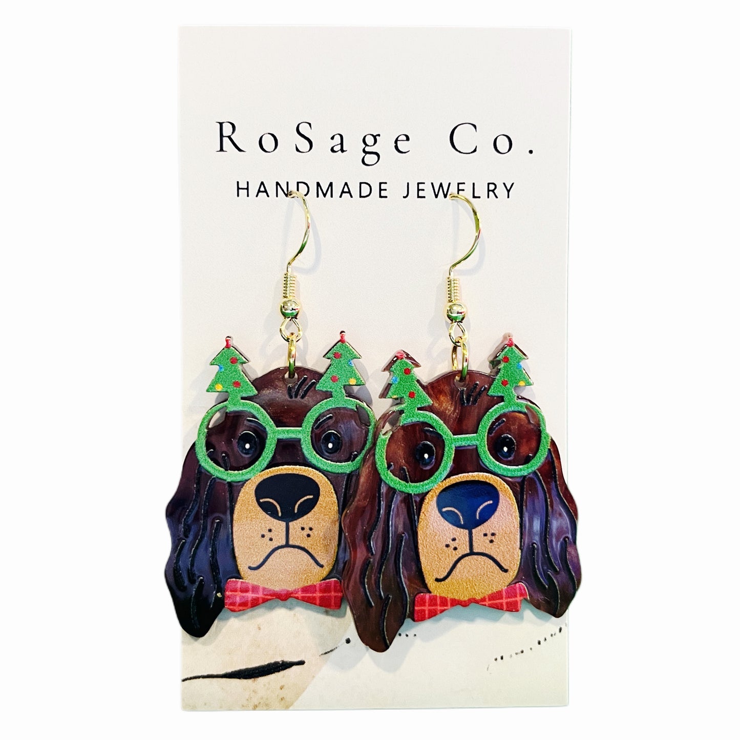 Christmas Dog Earrings
