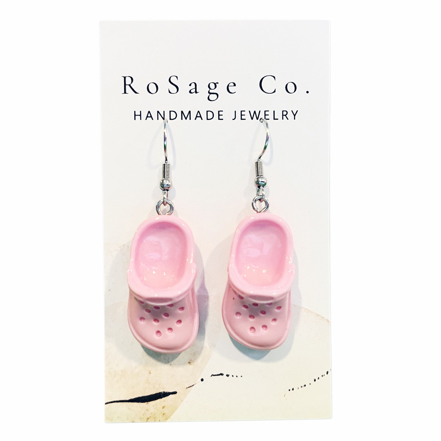 Pink Croc Earrings