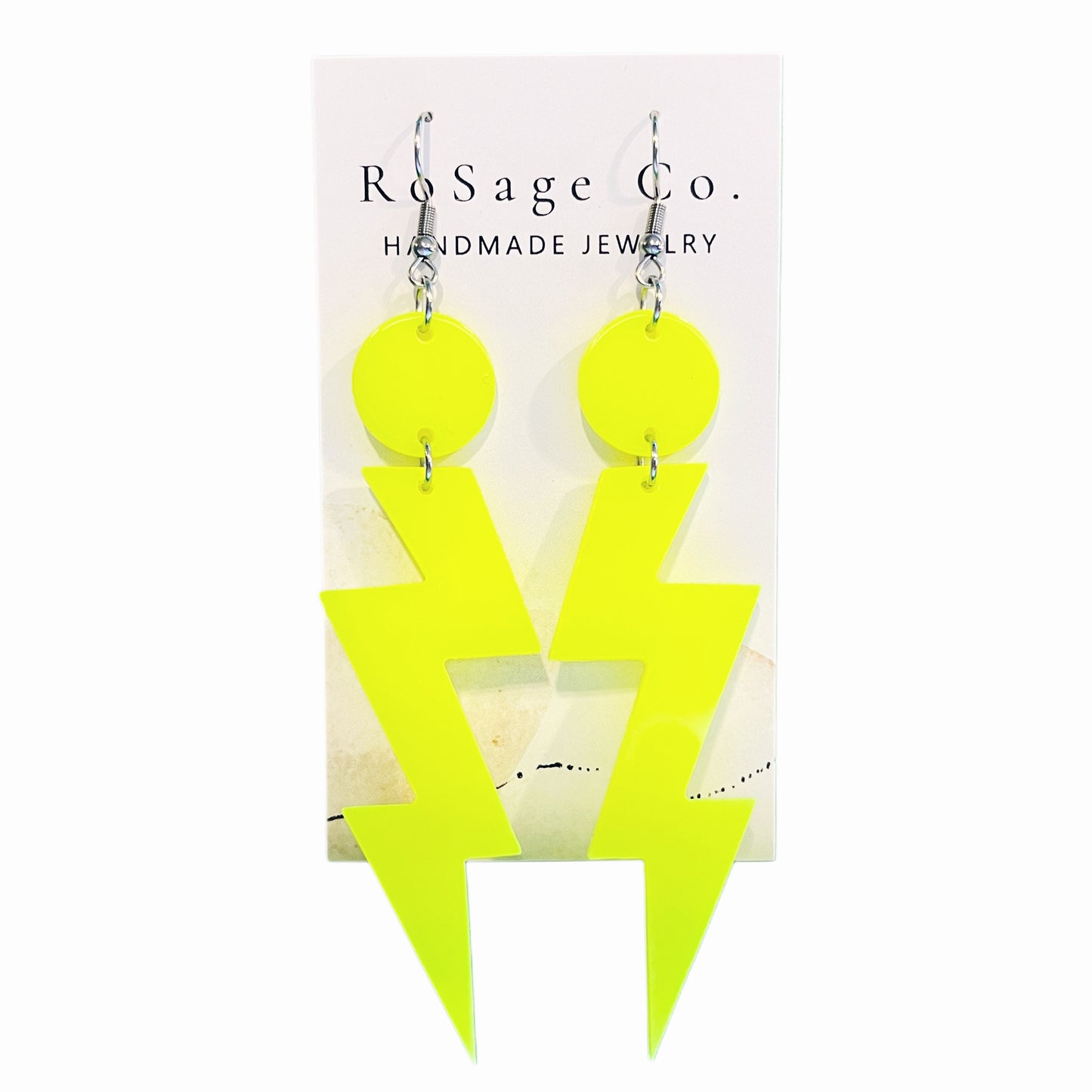 Neon Yellow Lightening Bolt