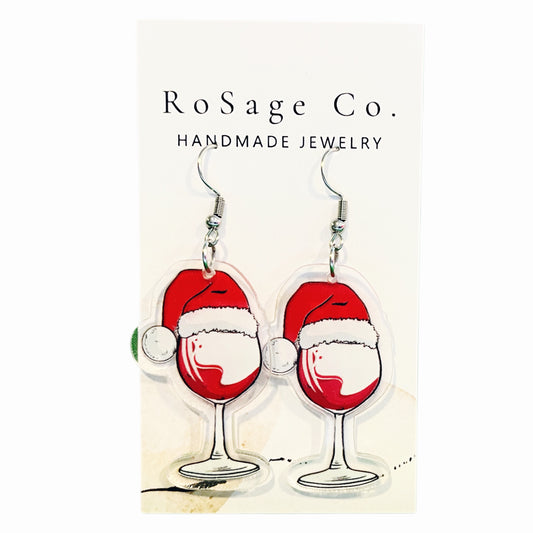 Santa Hat Wine Glass