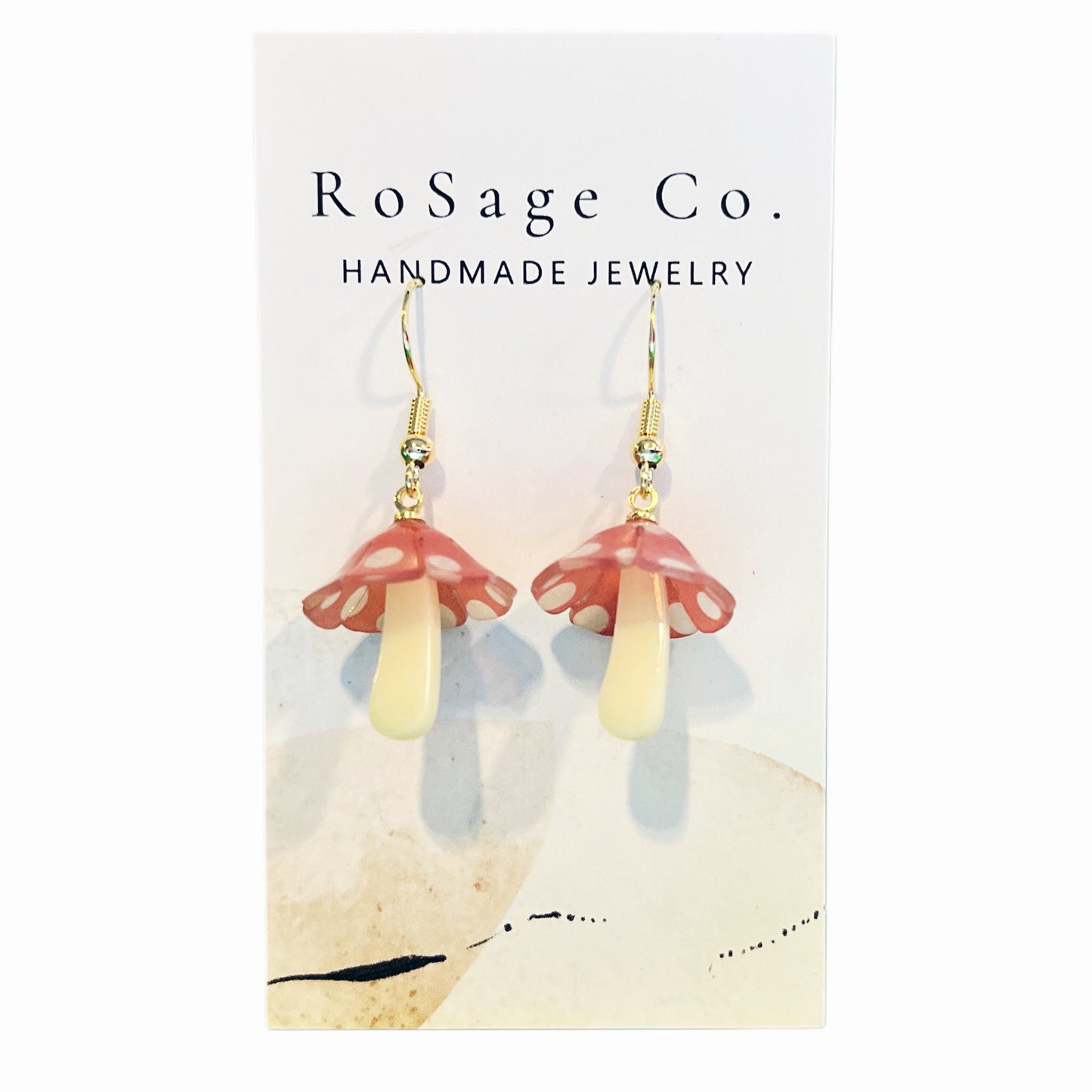 Umbrella Mushroom Earrings