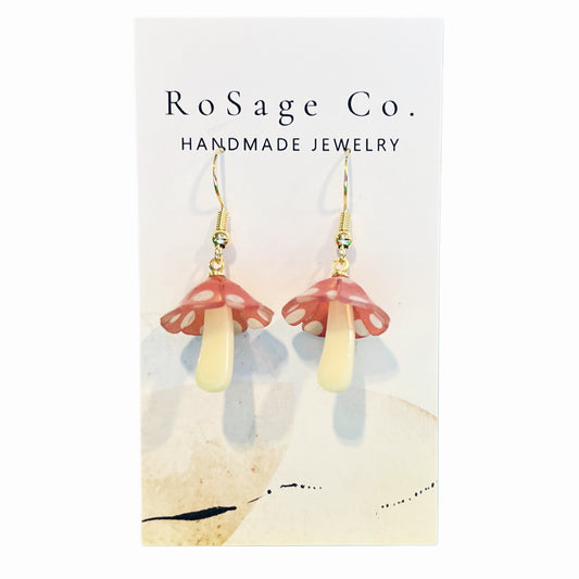 Umbrella Mushroom Earrings