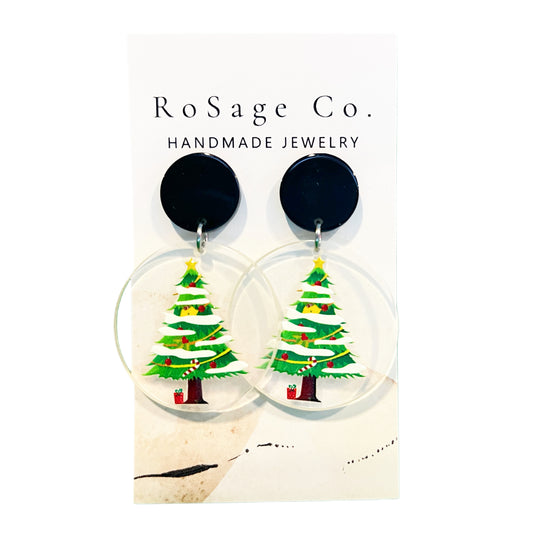 Christmas Snow Globe Earrings
