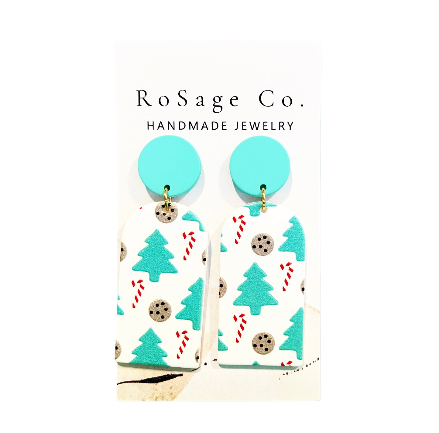 Christmas Cookie Clay Earrings