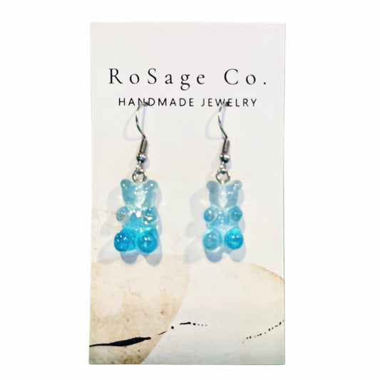 Blue Gummy Bear Earrings