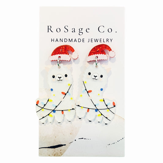 Christmas Llama Earrings