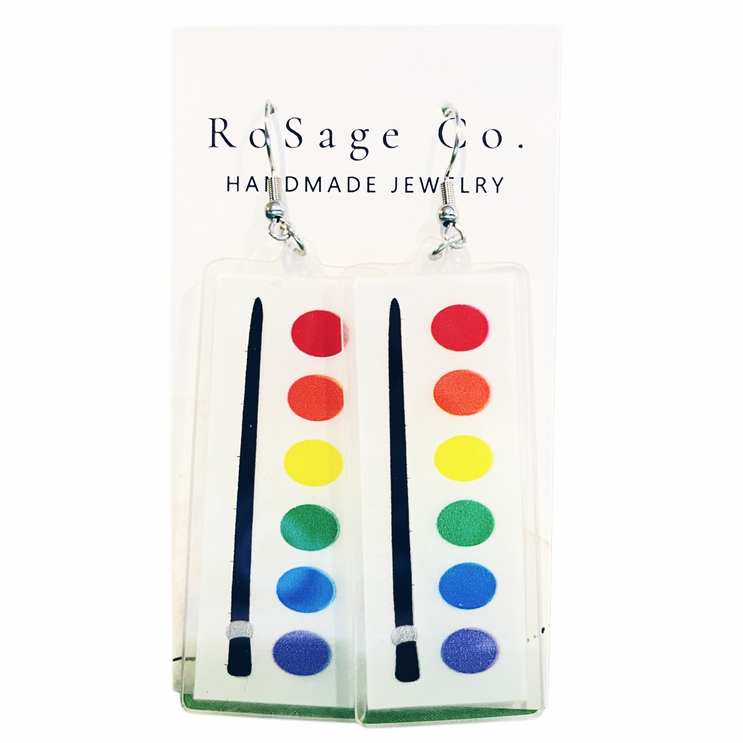 Watercolor Paint Earrings