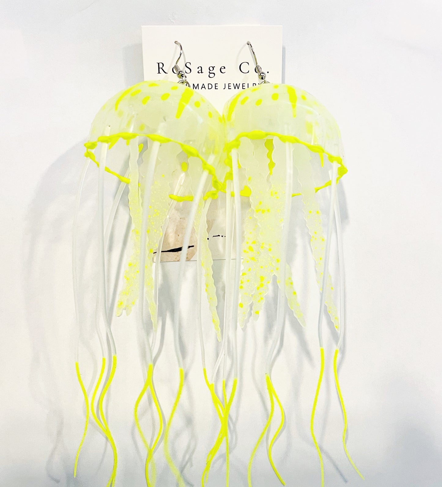 Yellow Jellyfish Earrings