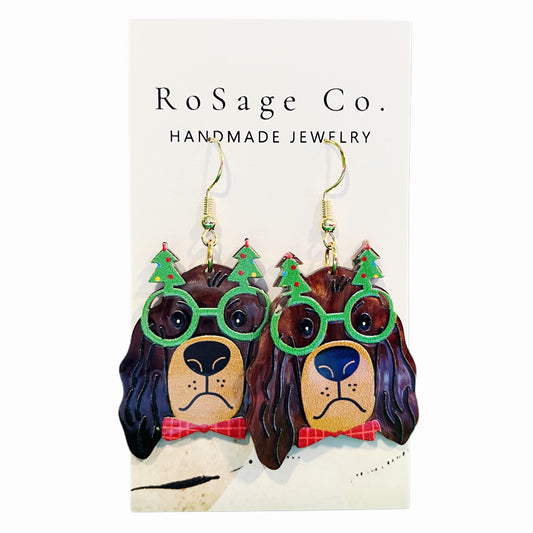 Christmas Dog Earrings