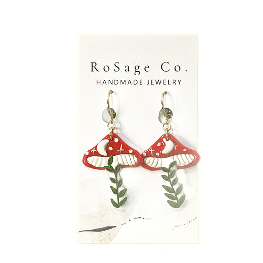 Mushroom Clay Earrings