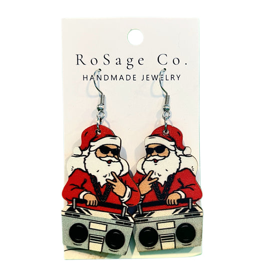 Santa Boombox Earrings