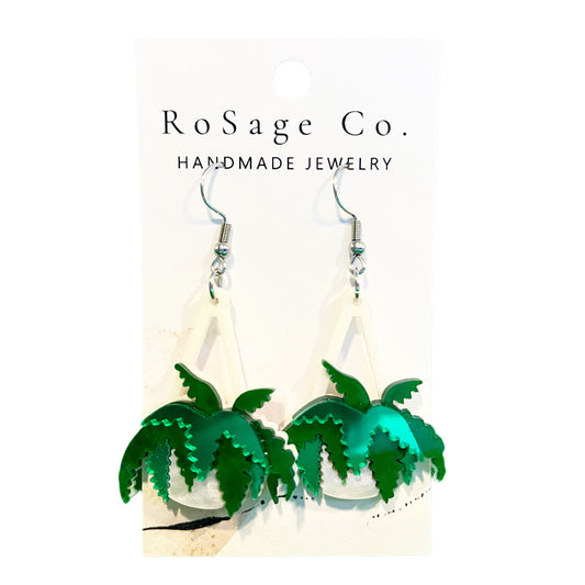 Acrylic Plant Earrings