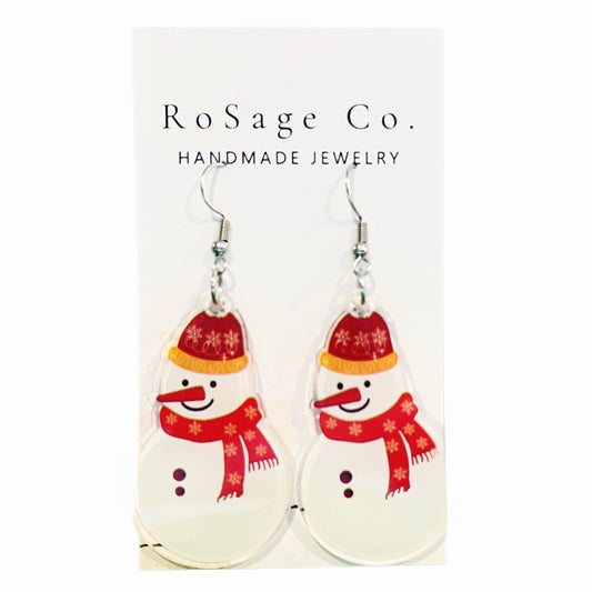 Cute Snowman Earrings
