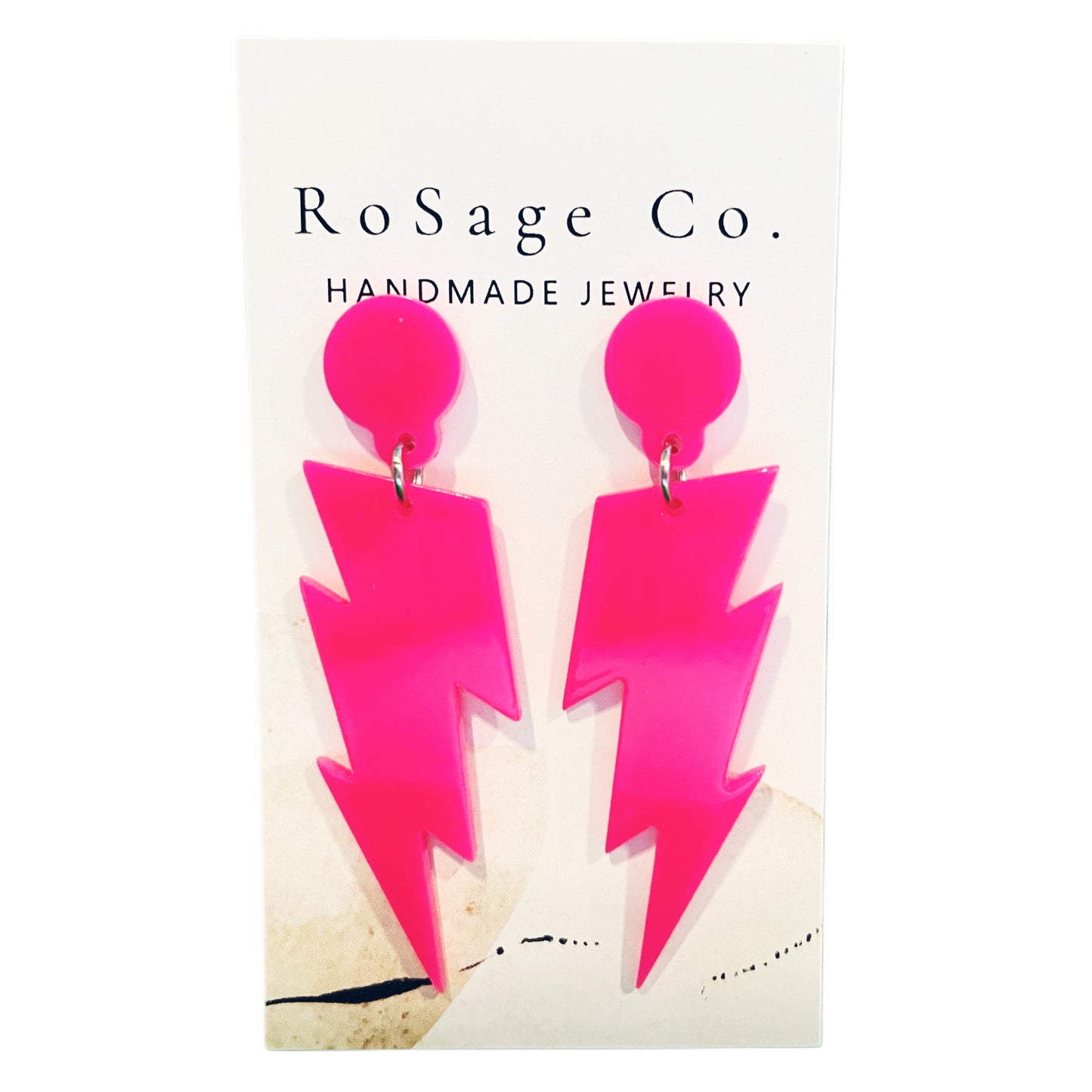 Hot Pink Lightening Bolt