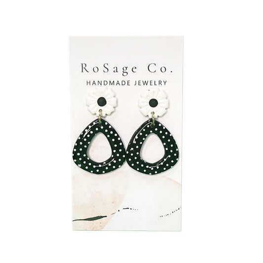 Black and White Dotted Earrings