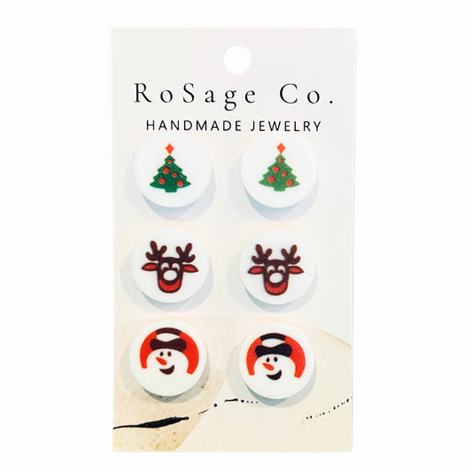 Christmas Cookie Stud Earrings